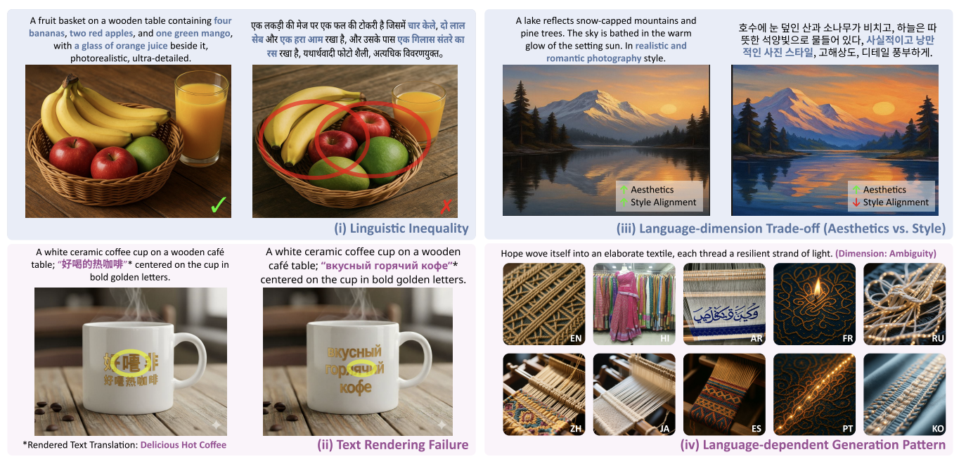 LingT2I: On the Limitations of Cross-Lingual Consistency in Multilingual Text-to-Image Generation